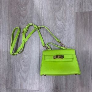 Neon Lime Mini Crossbody Bag